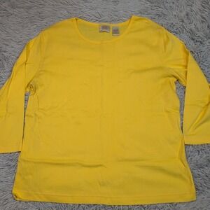 Baxter &‎ Wells Shirt Womens XL Yellow Soft Comfort Casual Tee Top